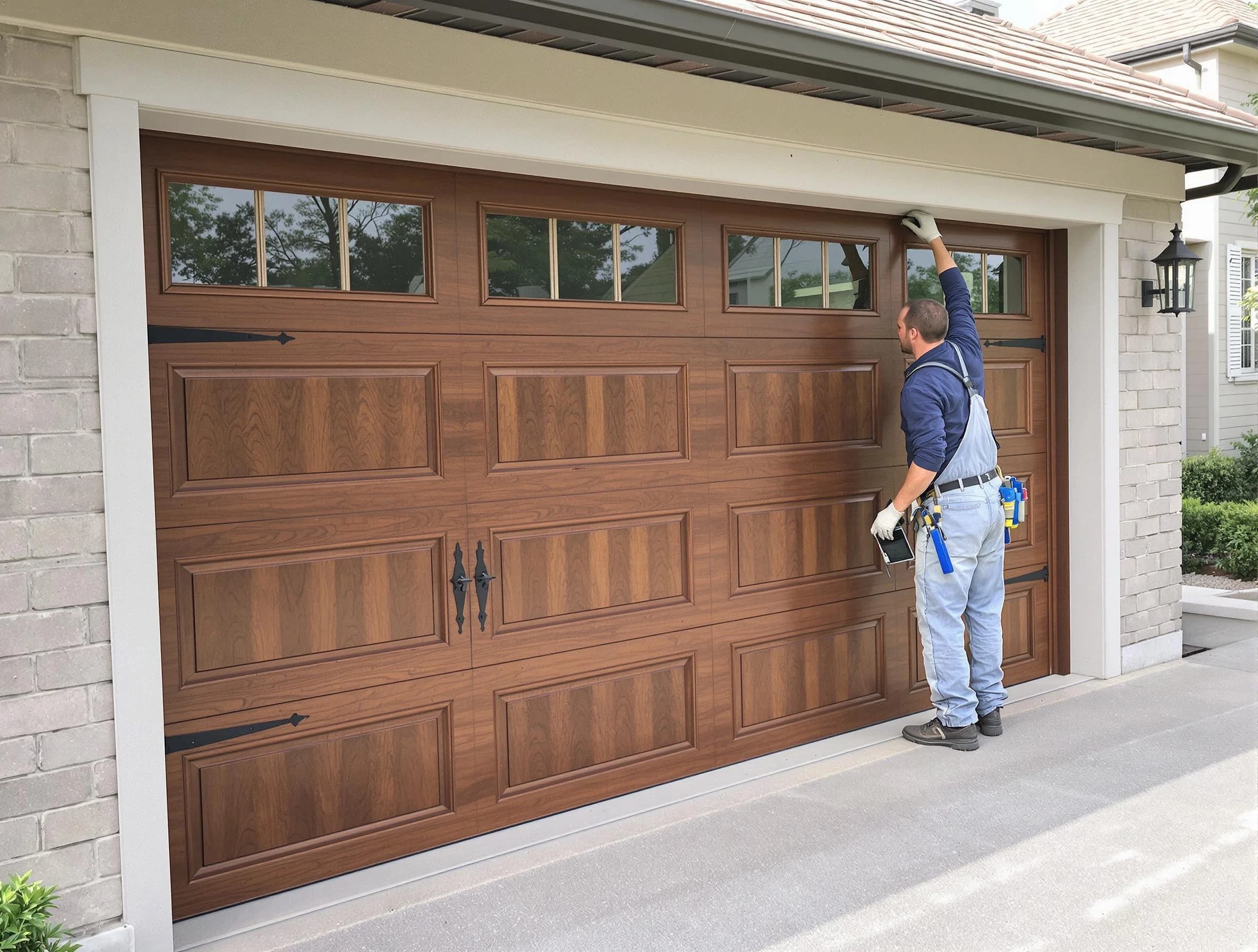 Custom garage door showcase by Bradley Gardens Garage Door Repair in Bradley Gardens