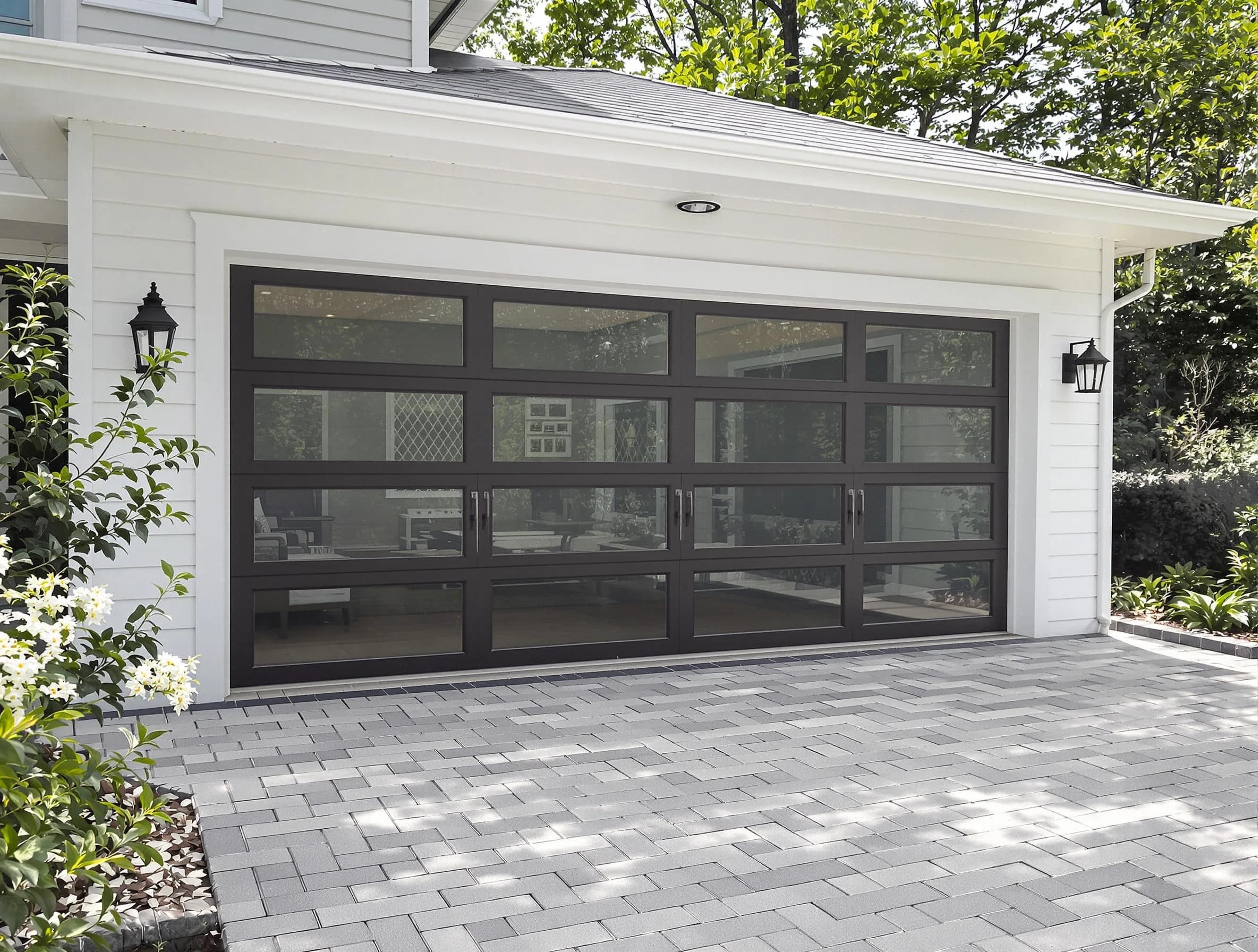 Bradley Gardens Garage Door Repair design specialist presenting custom garage door options to Bradley Gardens homeowner