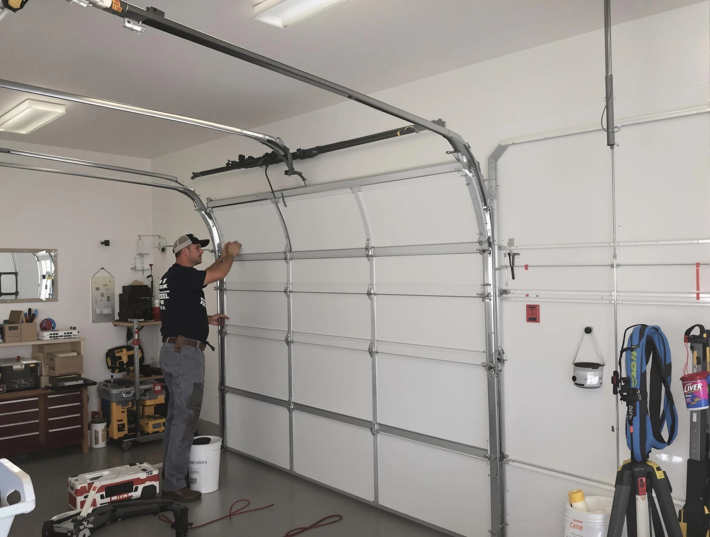 Bradley Gardens Garage Door Repair team installing new garage door in Bradley Gardens