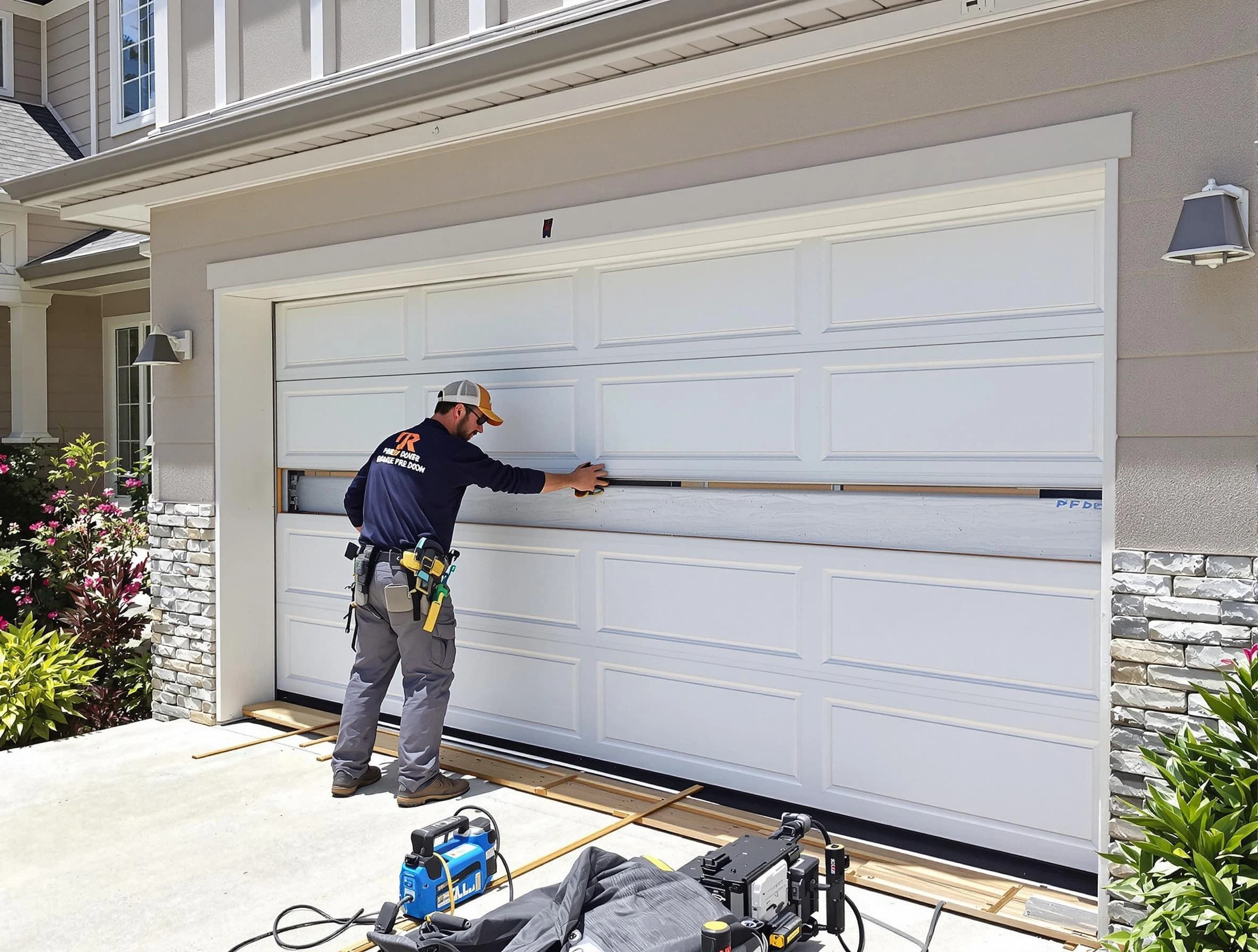 Bradley Gardens Garage Door Repair team performing complete garage door replacement at Bradley Gardens residence