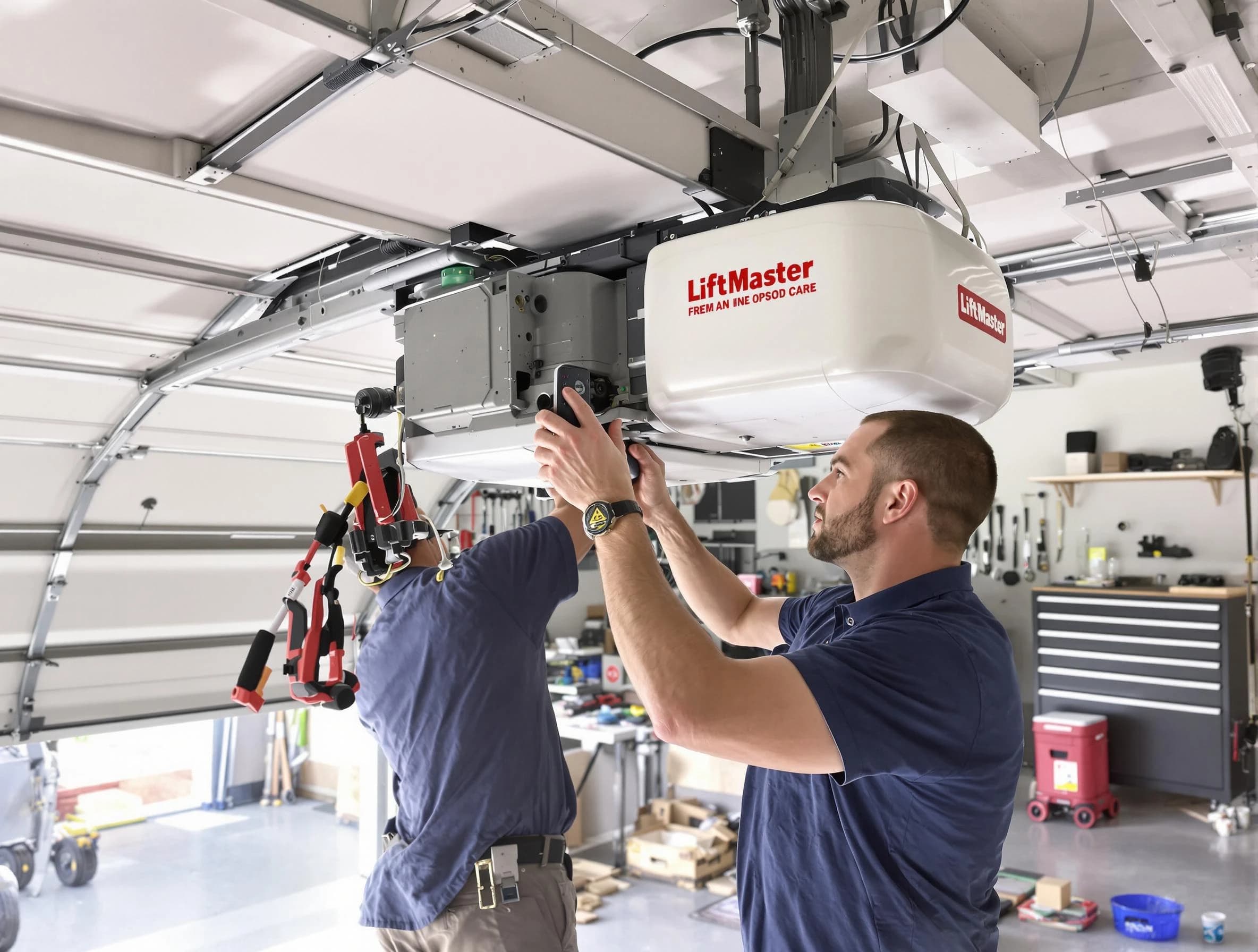 Bradley Gardens Garage Door Repair technician performing advanced diagnostics on garage opener in Bradley Gardens