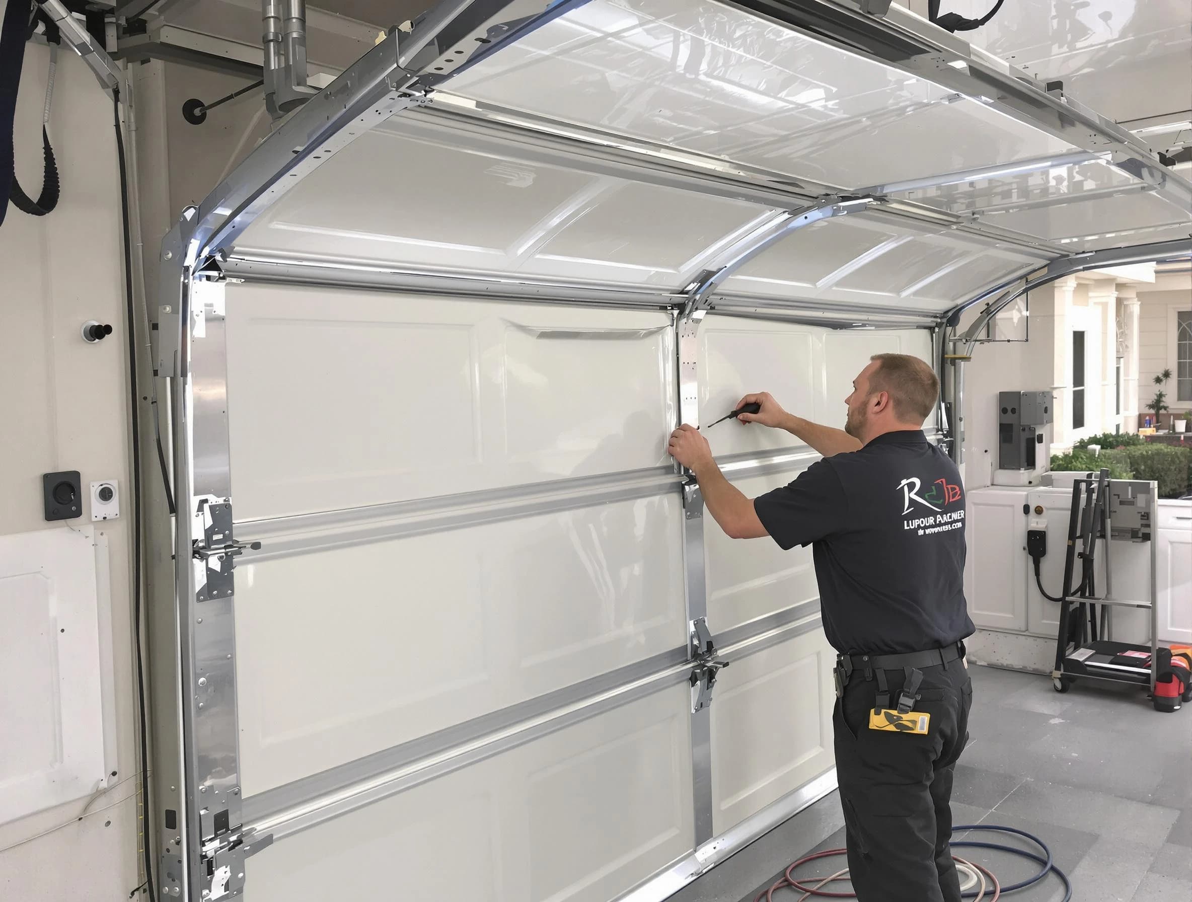 Bradley Gardens Garage Door Repair professional performing panel repair in Bradley Gardens