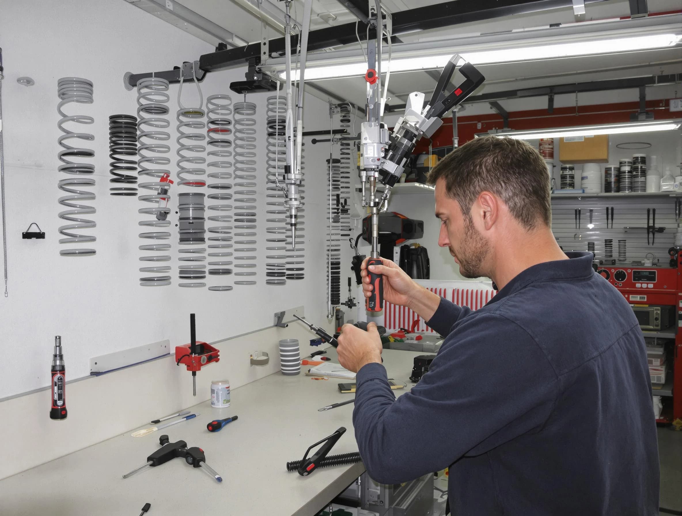 Bradley Gardens Garage Door Repair safety certified technician performing precision spring replacement in Bradley Gardens