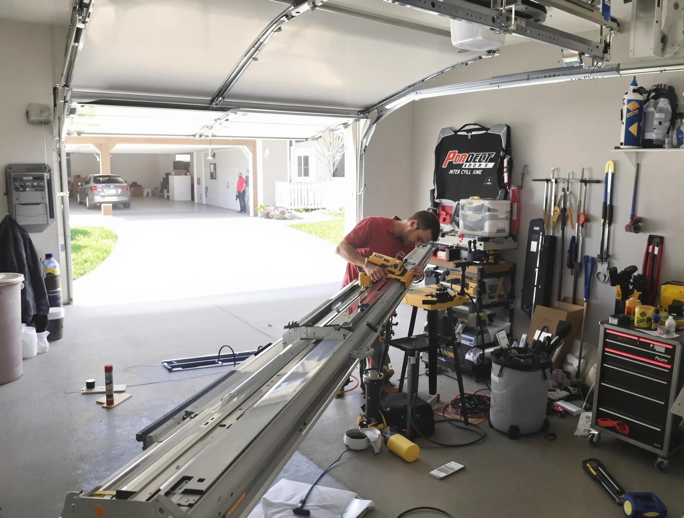 Bradley Gardens Garage Door Repair expert performing track repair in Bradley Gardens