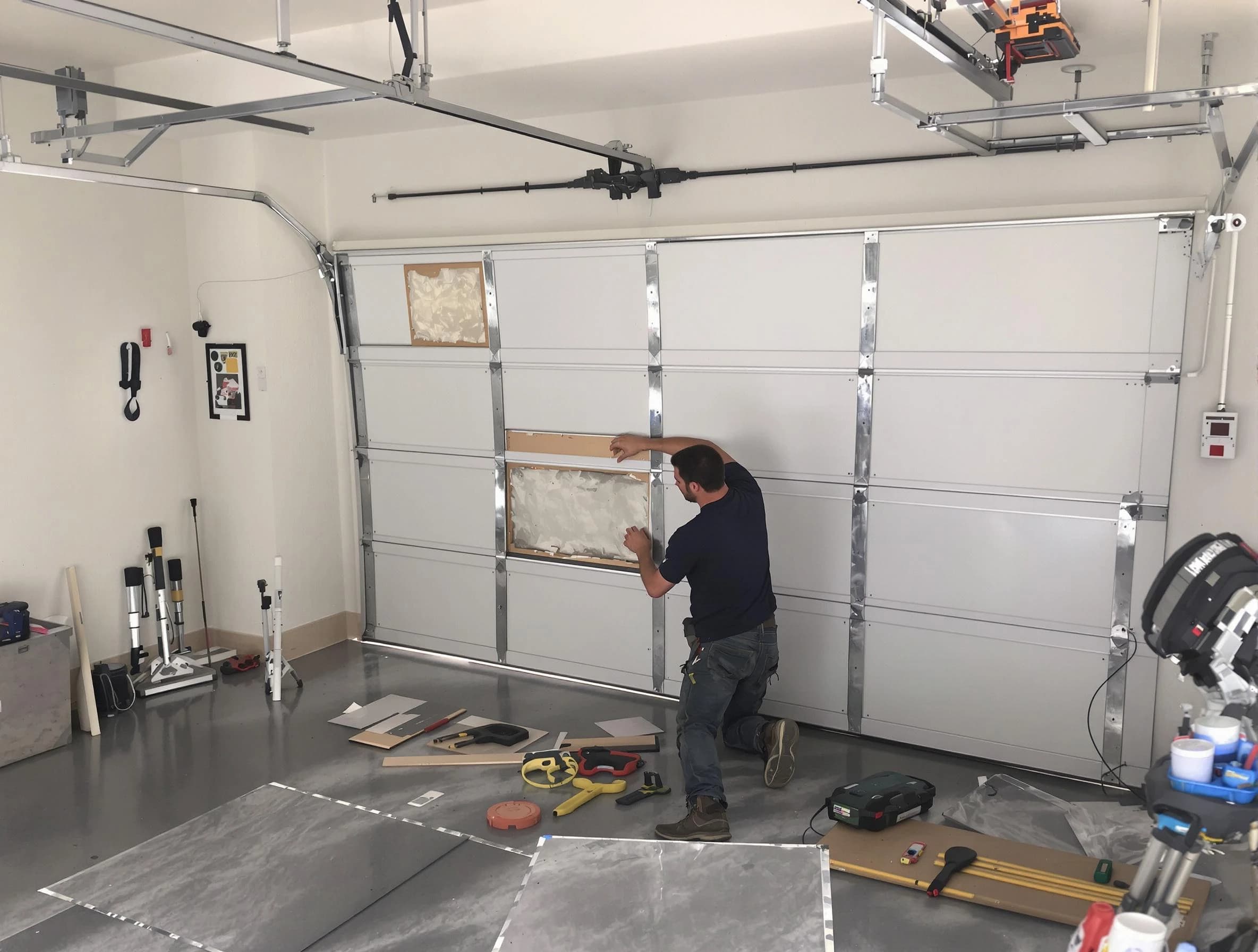 Garage Door Panel Repair in Bradley Gardens