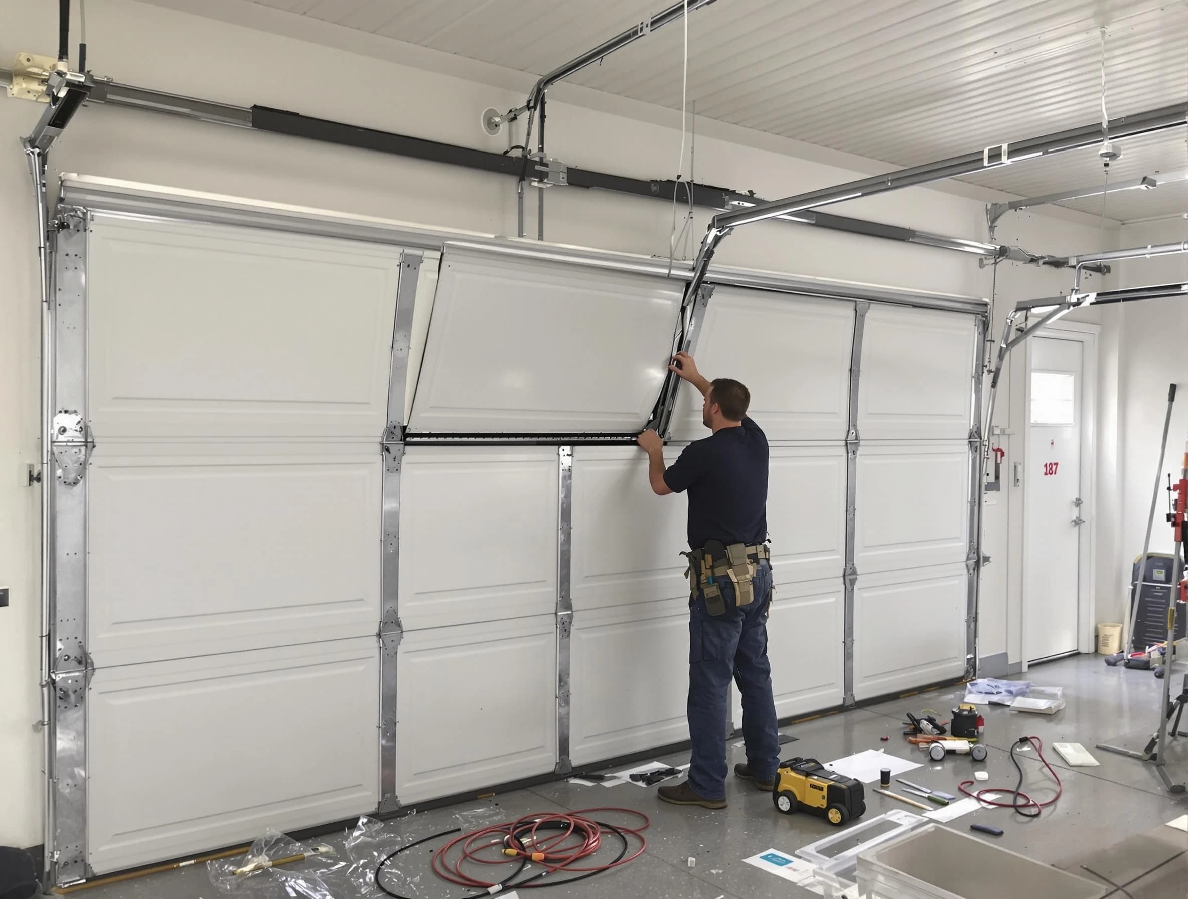 Garage Door Section Replacement in Bradley Gardens