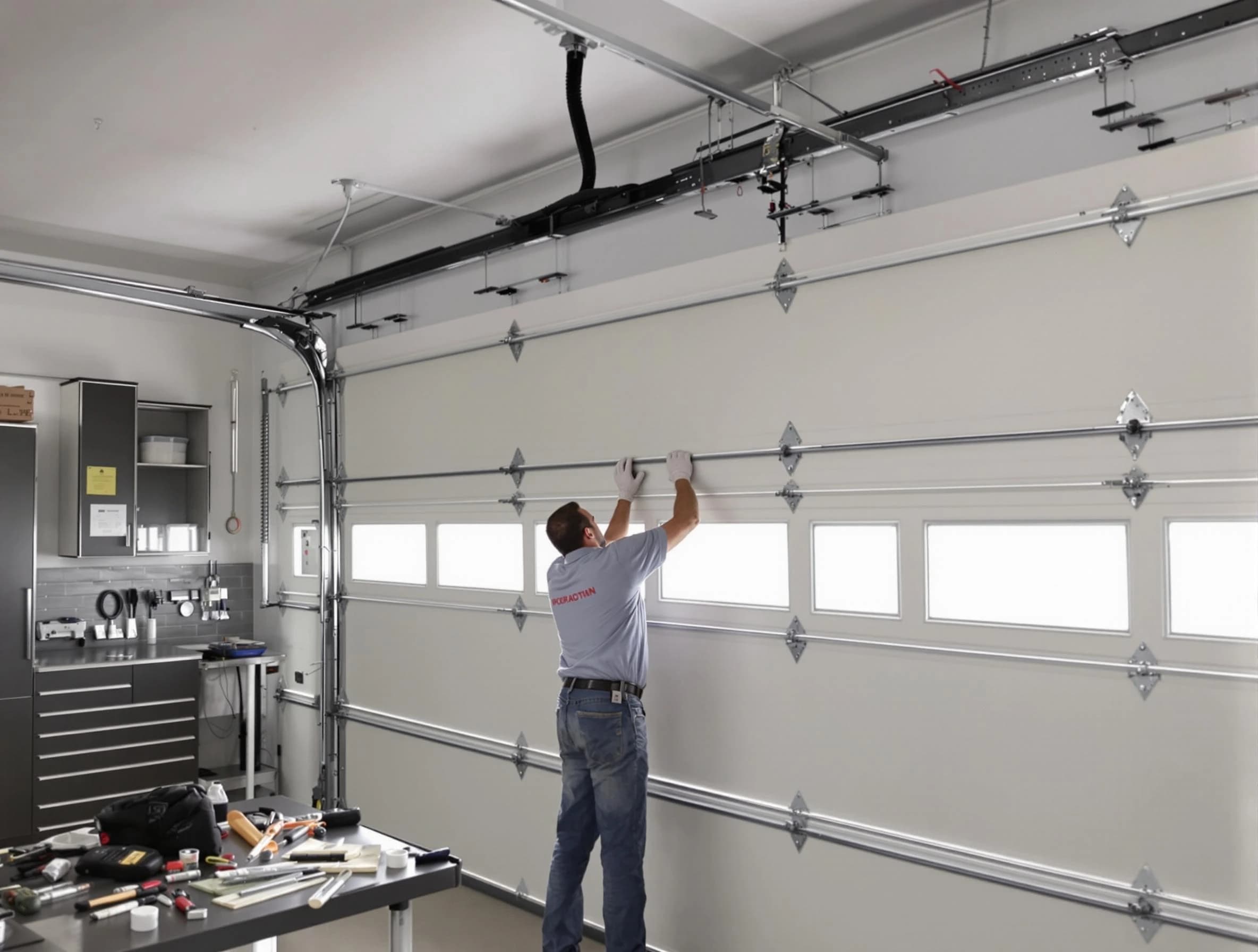 Garage Door Track Repair in Bradley Gardens